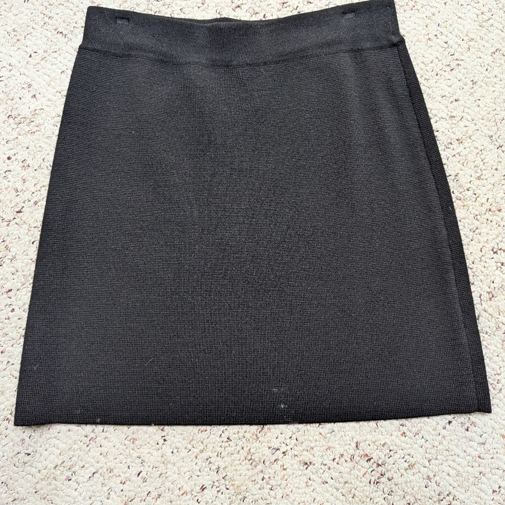 Krimsom Klover Classic Black Merino Wool Skirt